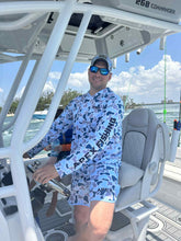 Load image into Gallery viewer, Blue Camo Swim Trunks